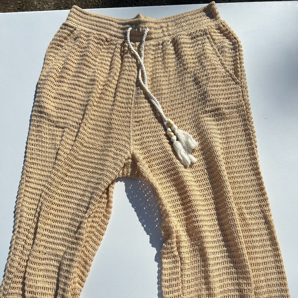 Haute Hippie Style Brown Mesh Swim Cover-Up Pants – Size Large